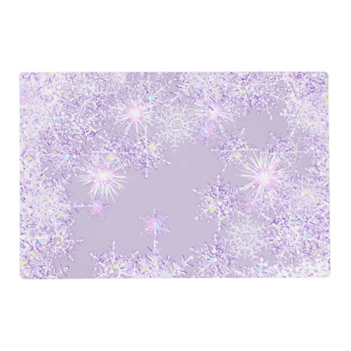 Purple snowflake placemat