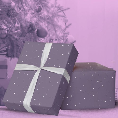 Purple Snowflake Snow Winter Christmas Holidays Wrapping Paper