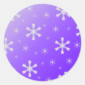 Purple Snowflake Stickers