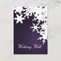 purple snowflake wishing well cards
