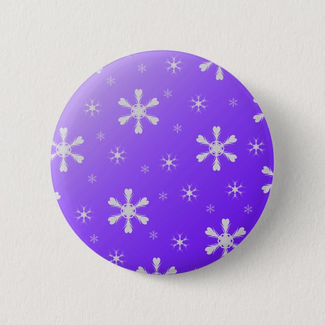 Purple Snowflakes Button (Front)