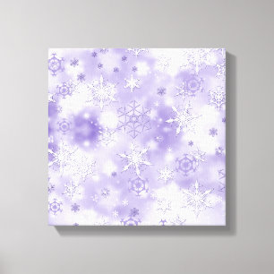 Purple Snowflakes Canvas Print