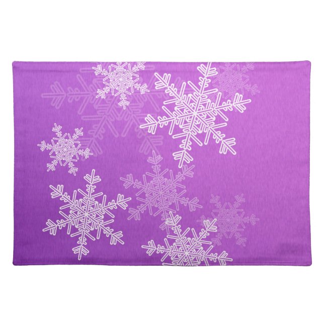 Purple Snowflakes Christmas placemat (Front)