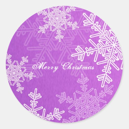 Purple Snowflakes Christmas  Sticker