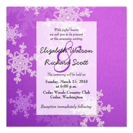 Purple Christmas Invitations 10