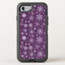Purple Snowflakes for Chronic Pain OtterBox Defender iPhone SE/8/7 Case