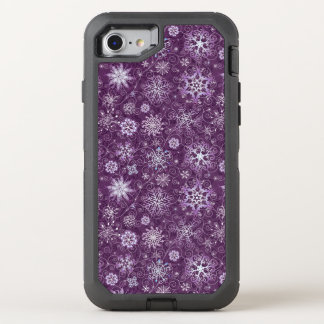 Purple Snowflakes for Chronic Pain OtterBox Defender iPhone SE/8/7 Case