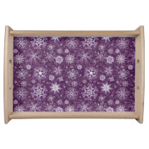 Purple Snowflakes for Chronic Pain Serving Tray