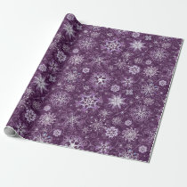 Purple Snowflakes for Chronic Pain Wrapping Paper