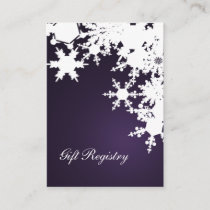 purple snowflakes Gift registry  Cards