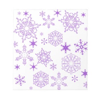 Purple Snowflakes Notepad by Shaneys at Zazzle