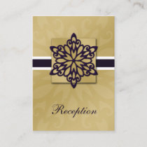 purple snowflakes winter wedding design enclosure card