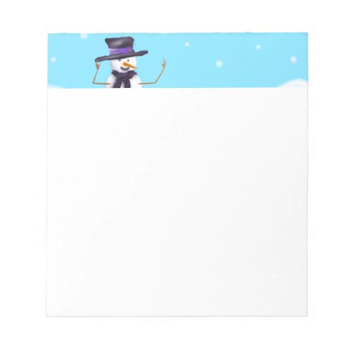 Purple Snowman Notepad