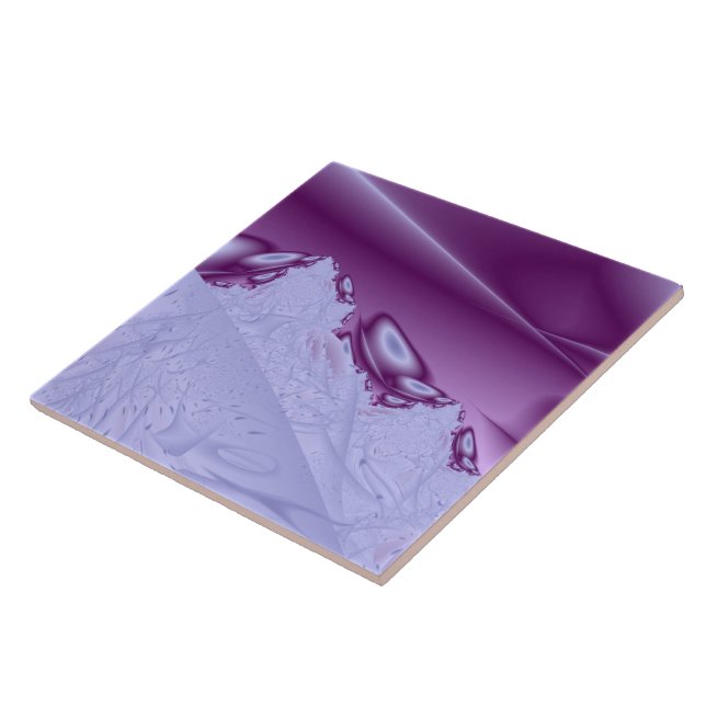 Purple Snowy Mountain Trivet Tile (Side)