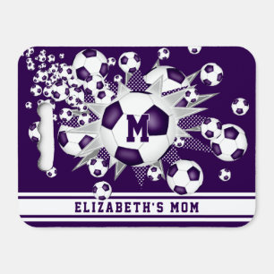 purple soccer ball blowout girls sports mom seat cushion