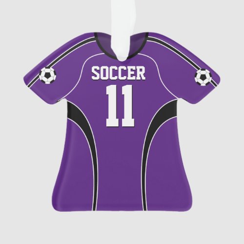 Purple Soccer Jersey Ornament