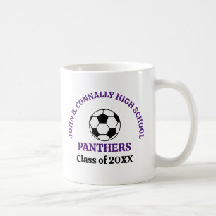Purple Soccer Player Personalized Team Coffee Mug