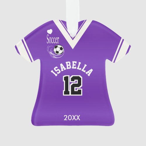 Purple Soccer Shirt Ornament
