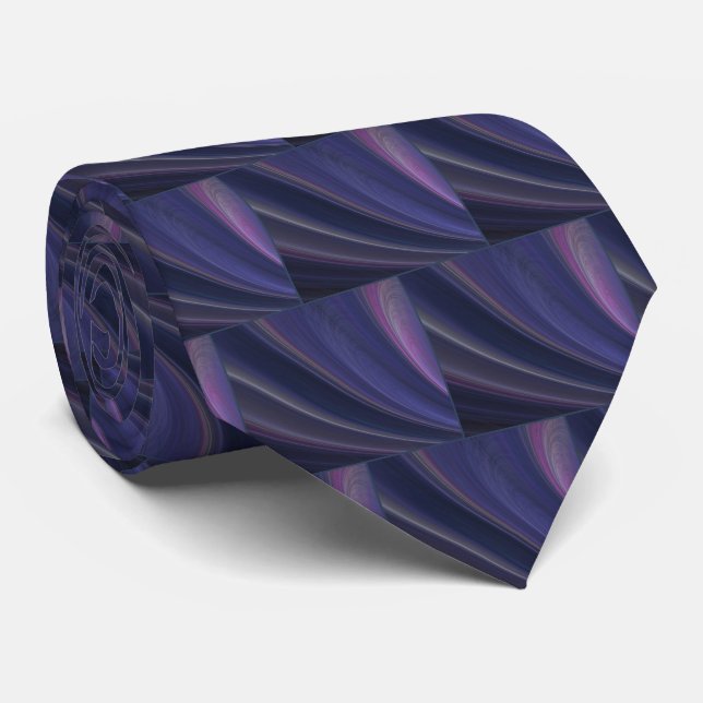 Purple Soft Sand Waves Neck Tie (Rolled)