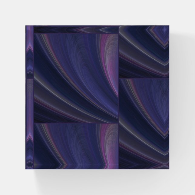 Purple Soft Sand Waves Paperweight (Front)