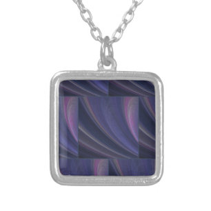 Purple Soft Sand Waves Silver Plated Necklace