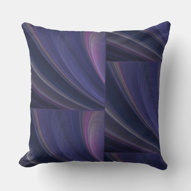 Purple Soft Sand Waves Throw Pillow (Front)