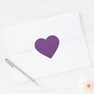 Purple Solid Color Heart Sticker