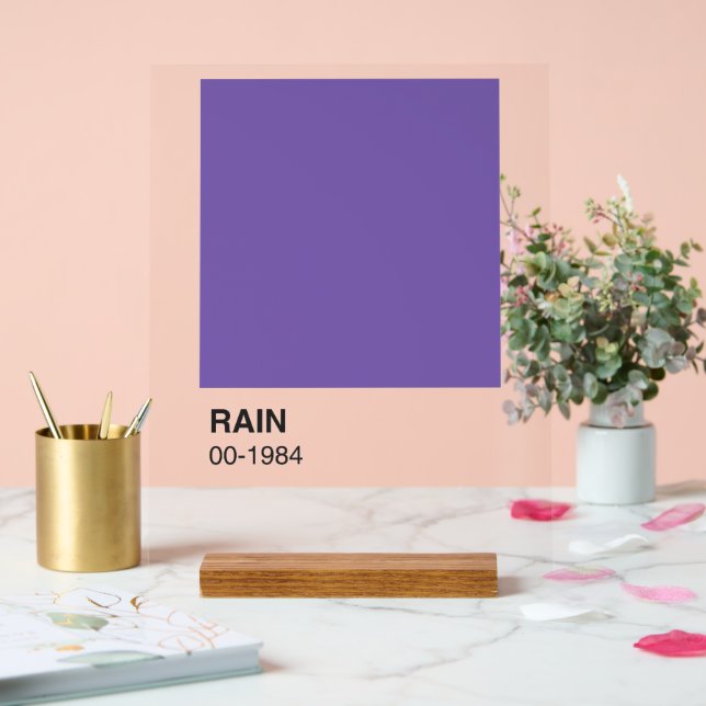 Purple Song Album - Clear Background Acrylic Sign (Wedding)