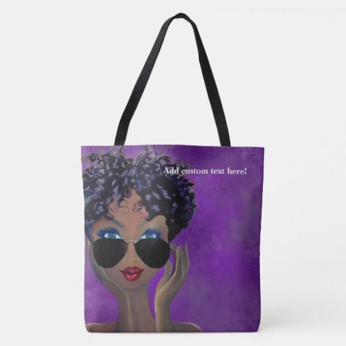 Purple Sorority Black Art Gift Tote Bag