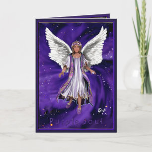 Purple soul birthday card
