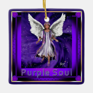 Purple Soul Ceramic Ornament