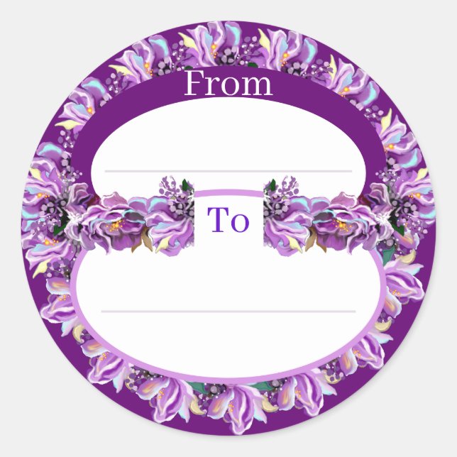 Purple soul classic round sticker (Front)