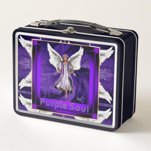 Purple soul metal lunch box