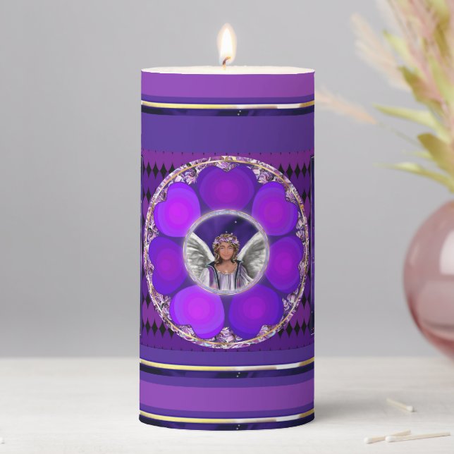 Purple Soul Pillar Candle (In Situ)
