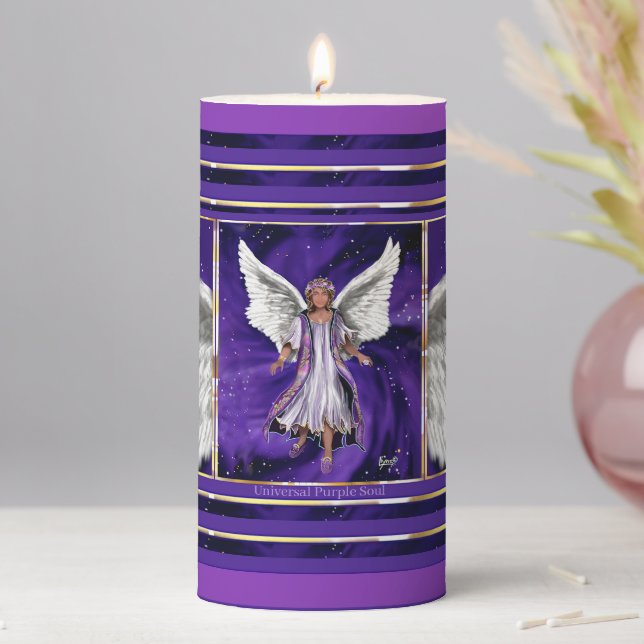 Purple Soul Pillar Candle (In Situ)
