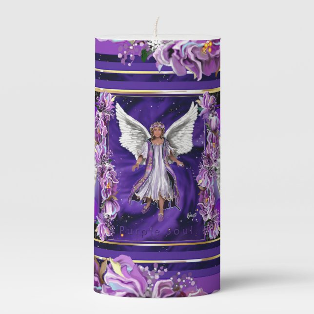 Purple Soul Pillar Candle (Front)