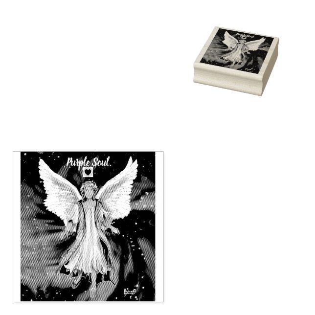 Purple Soul Scarf Rubber Stamp