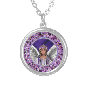 purple soul silver plated necklace
