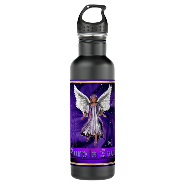 Purple Soul Stainless Steel Water Bottle (Front)
