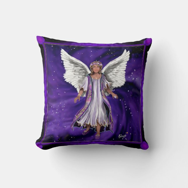Purple Soul Throw Pillow (Front)