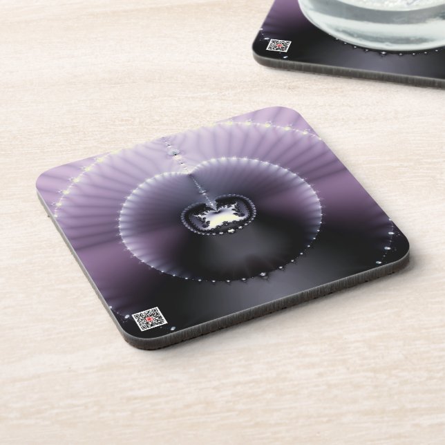 Purple Space Beverage Coaster (Left Side)