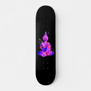Purple Space Budda Silhouette Skateboard