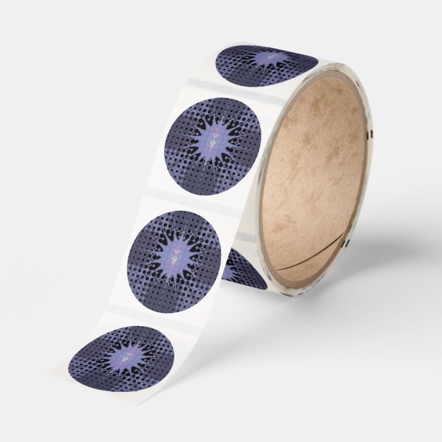 Purple Space Classic Round Sticker (Roll)
