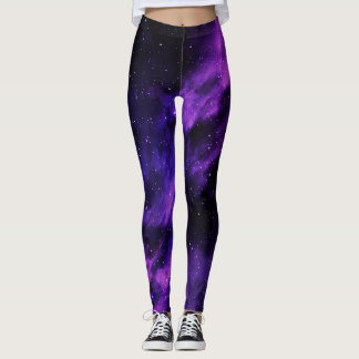 Purple Space Galaxy Leggings