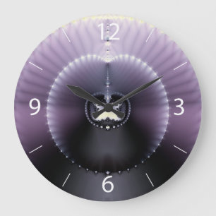 Purple Space Large Clock
