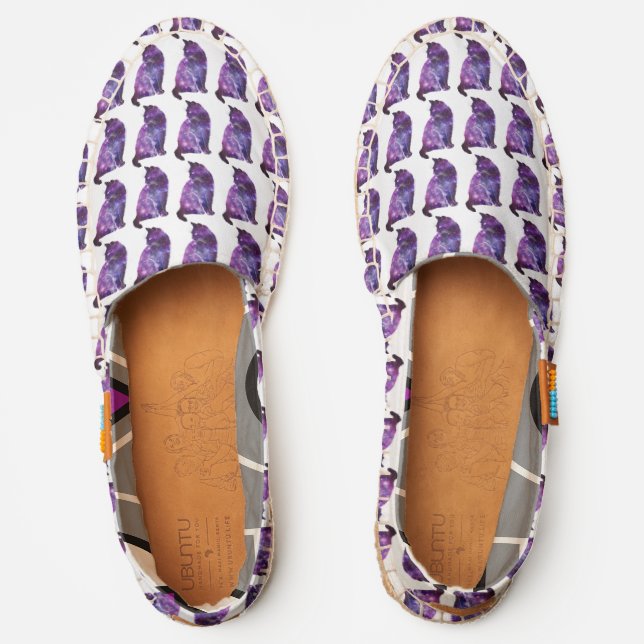 Purple Space Nebula Cats Espadrilles (Front)