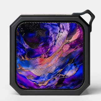 Purple Space Nebula in Alcohol Ink Bluetooth Speaker