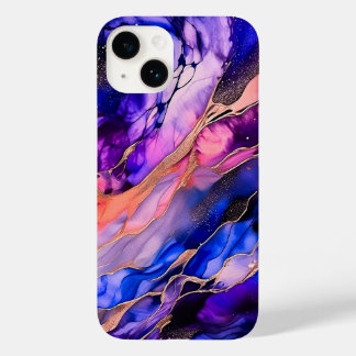 Purple Space Nebula in Alcohol Ink Case-Mate iPhone 14 Case