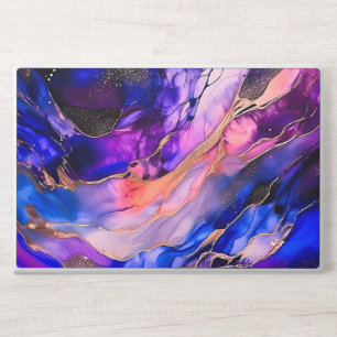 Purple Space Nebula in Alcohol Ink HP Laptop Skin