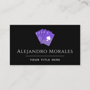 Purple Spade Playing Cards Casino Poker Club Theme